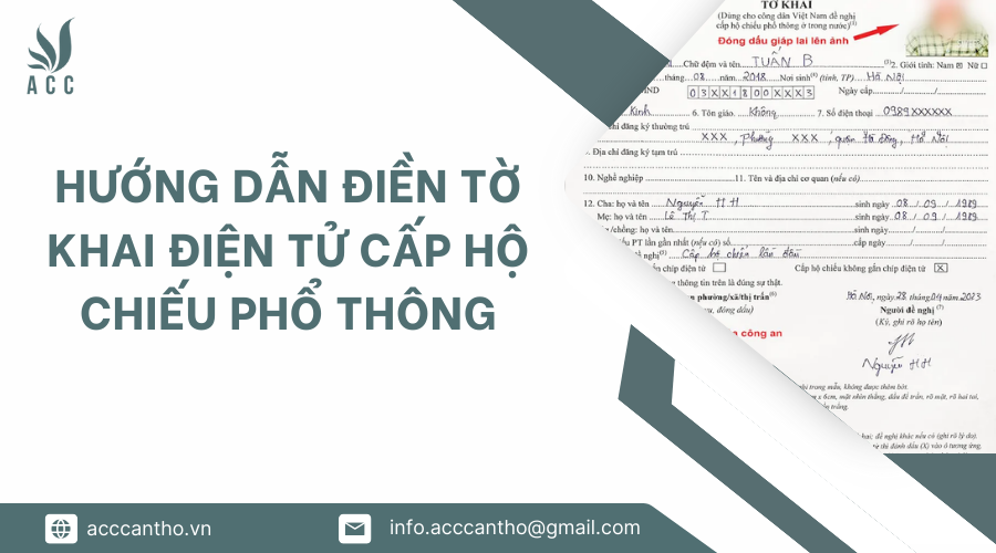 Hướng dẫn điền tờ khai điện tử cấp hộ chiếu phổ thông