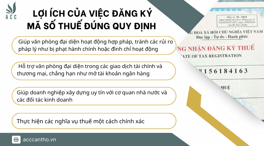 Lợi ích của việc đăng ký mã số thuế đúng quy định