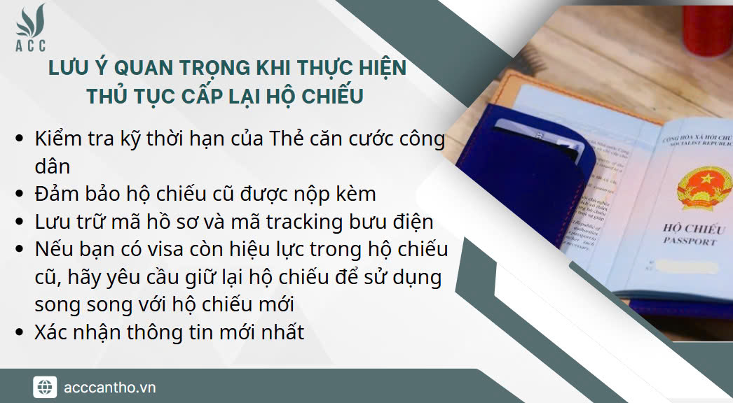 Lưu ý quan trọng khi thực hiện thủ tục cấp lại hộ chiếu