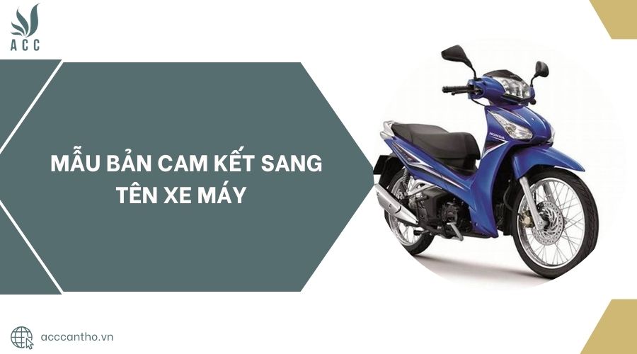 Mẫu bản cam kết sang tên xe máy 