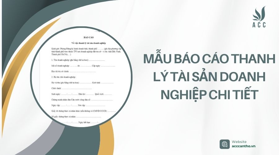 mẫu báo cáo thanh lý tài sản doanh nghiệp