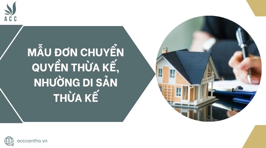 Mẫu đơn chuyển quyền thừa kế, nhường di sản thừa kế