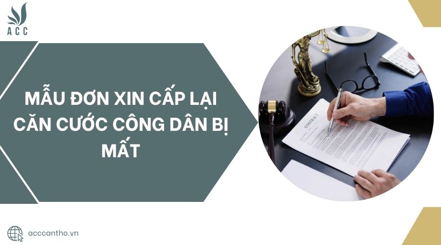 Mẫu đơn xin cấp lại căn cước công dân bị mất