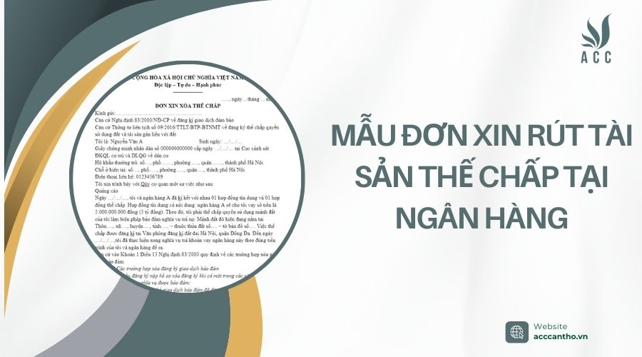 mẫu đơn xin rút tài sản thế chấp
