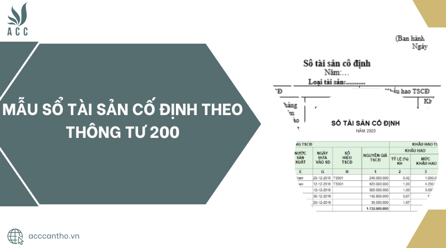 sổ tài sản cố định theo thông tư 200