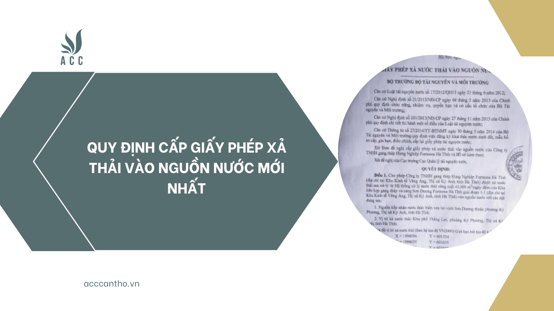 Quy định cấp giấy phép xả thải vào nguồn nước mới nhất