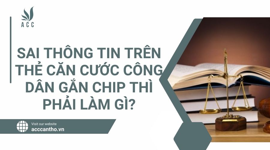 Sai thông tin trên thẻ căn cước công dân gắn chip thì phải làm gì?