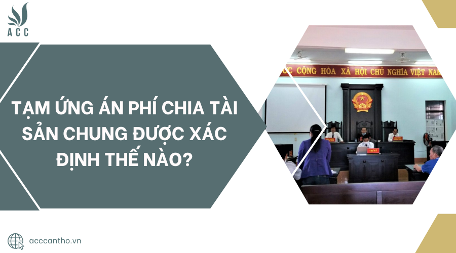 Tạm ứng án phí chia tài sản chung được xác định thế nào?
