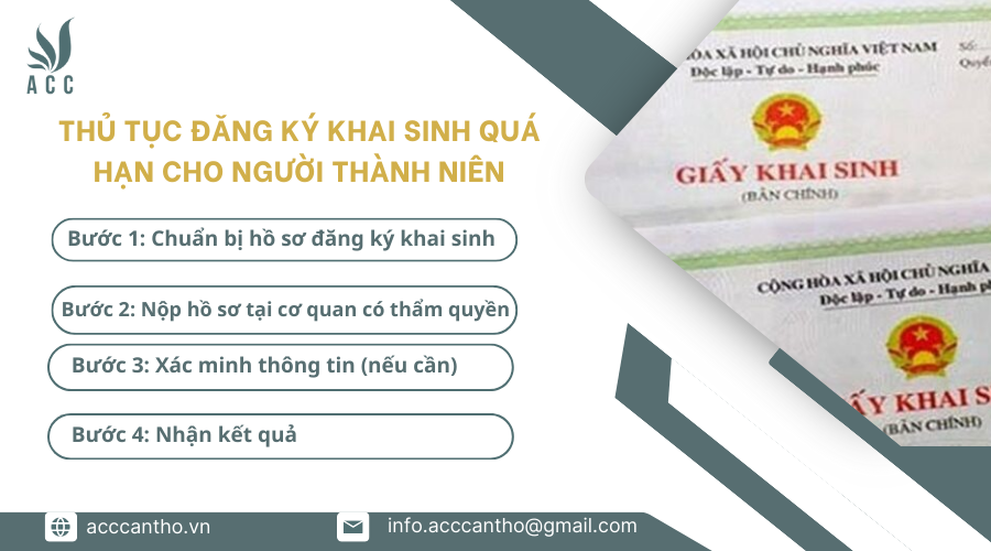 Thủ tục đăng ký khai sinh quá hạn cho người thành niên
