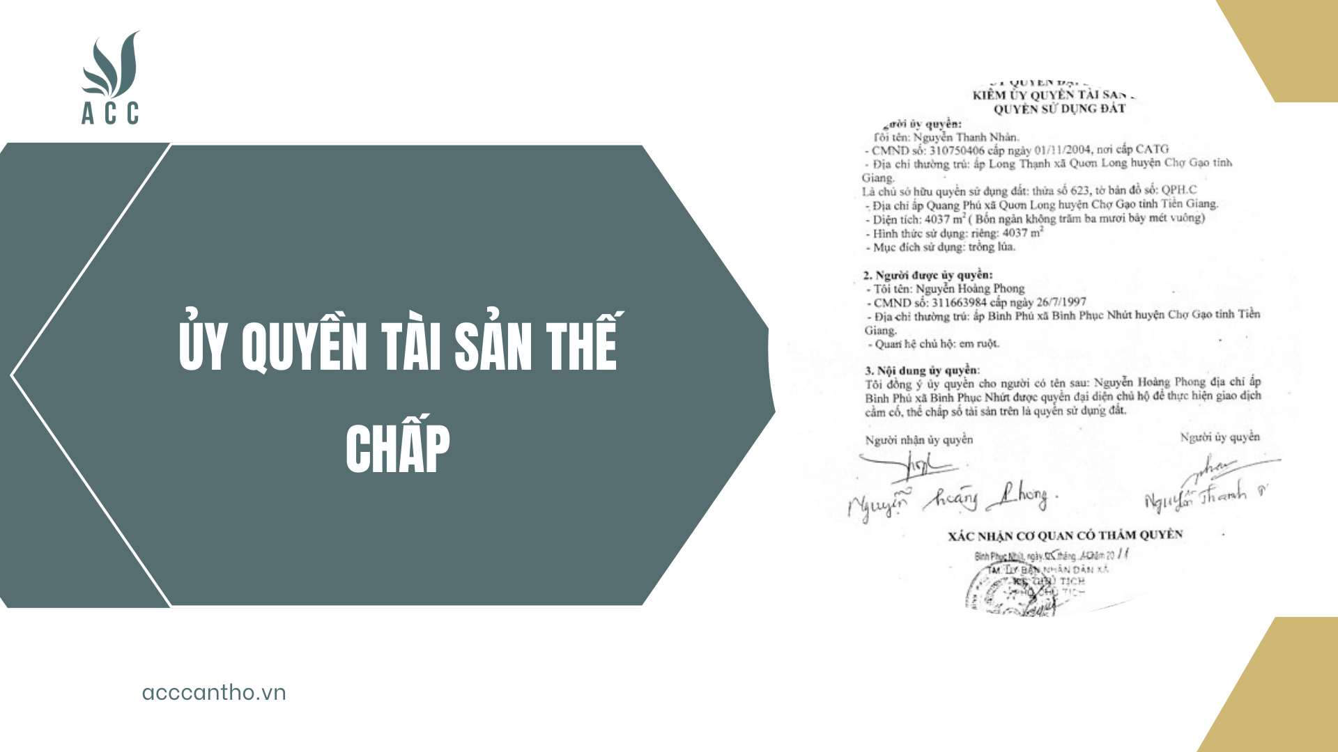 Ủy quyền tài sản thế chấp là gì?