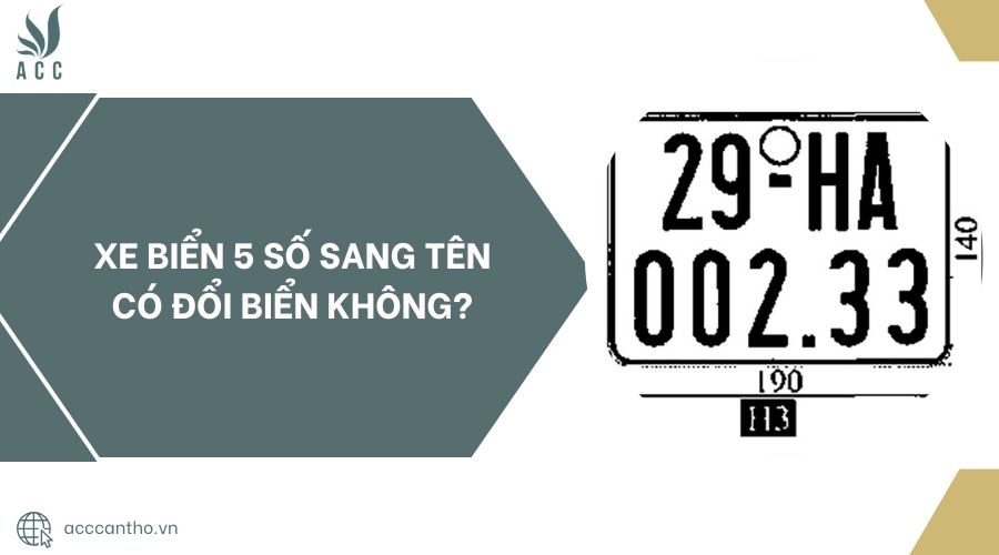 Xe biển 5 số sang tên có đổi biển không?