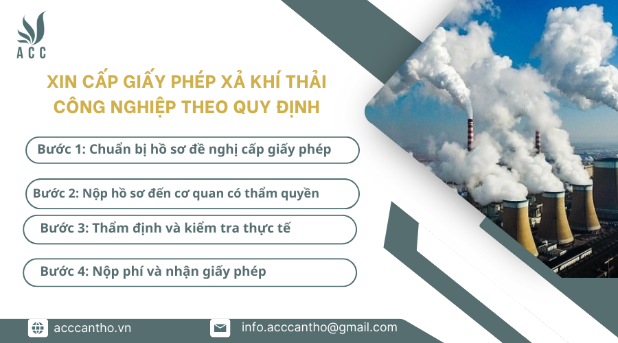 Xin cấp giấy phép xả khí thải công nghiệp theo quy định 