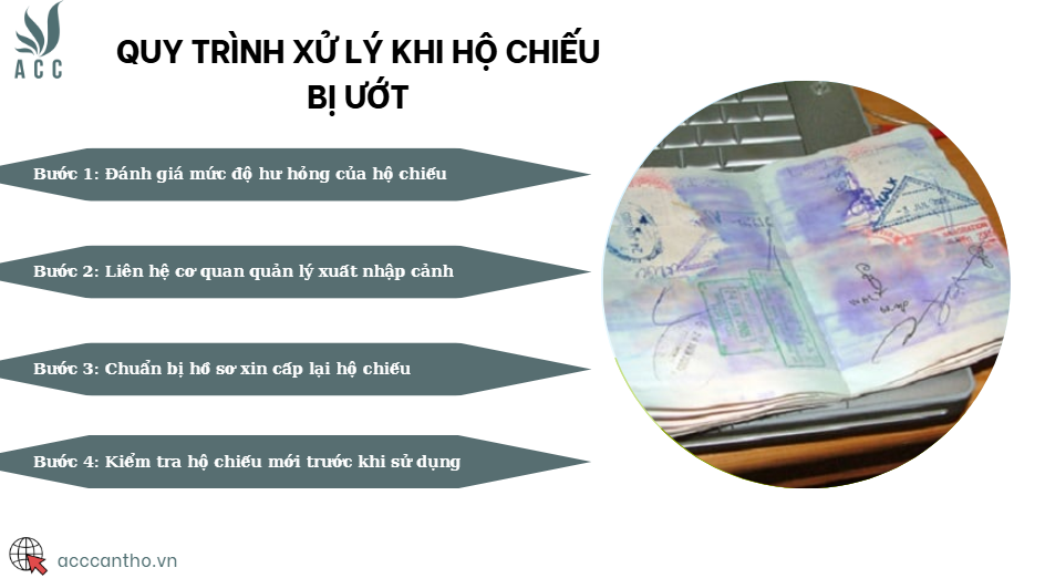 Quy trình xử lý khi hộ chiếu bị ướt