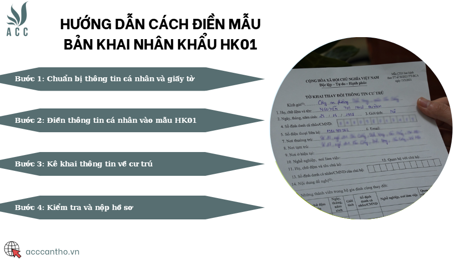 Hướng dẫn cách điền mẫu bản khai nhân khẩu HK01