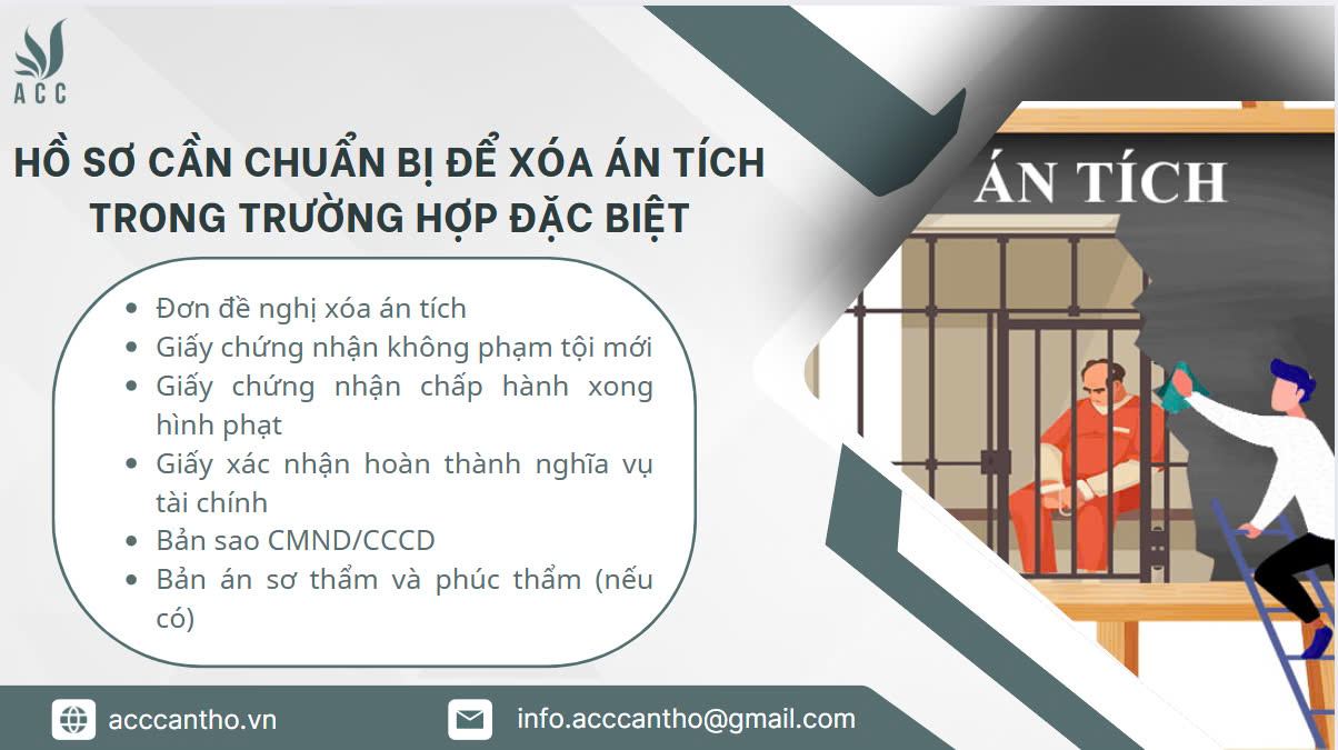 Hồ sơ cần chuẩn bị để xóa án tích trong trường hợp đặc biệt