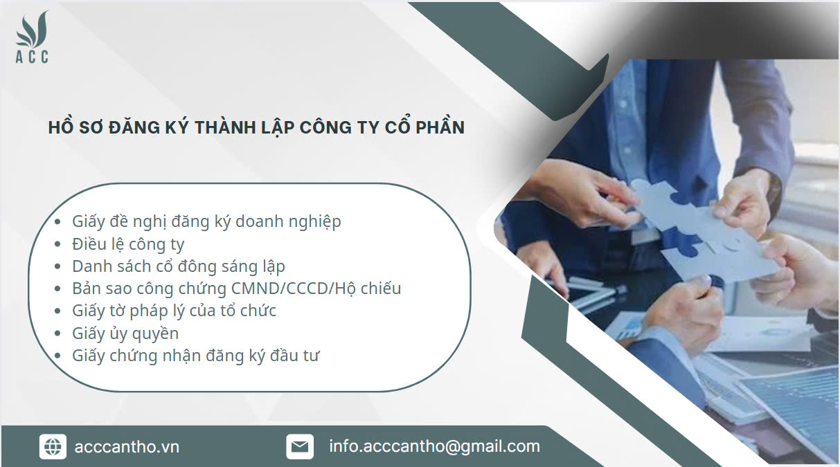 Hồ sơ cần chuẩn bị để thành lập công ty cổ phần