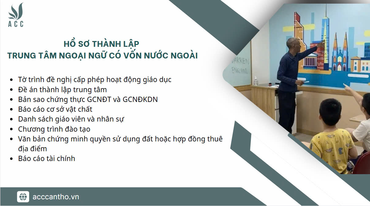 Hồ sơ cần chuẩn bị để thành lập trung tâm