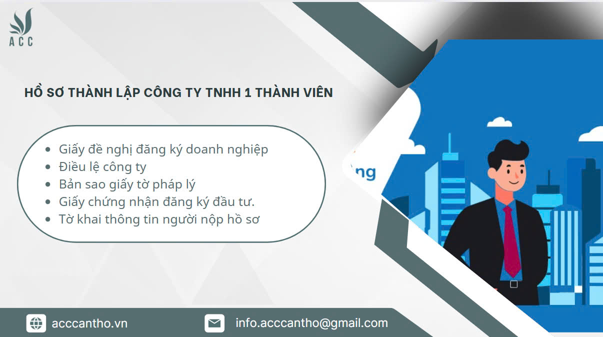 Hồ sơ thành lập công ty TNHH 1 thành viên