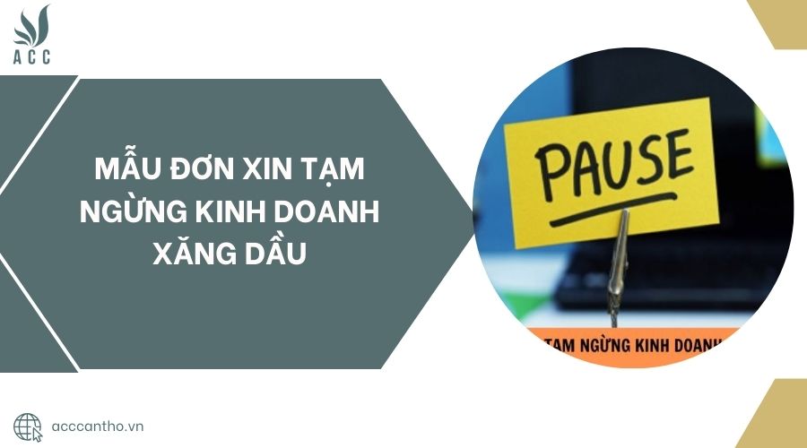 Mẫu đơn xin tạm ngừng fv888 xăng dầu