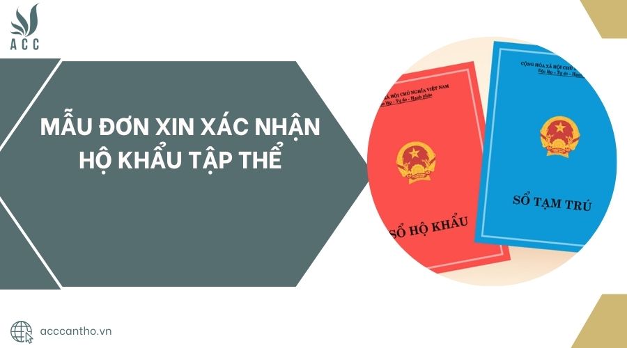 Mẫu đơn xin xác nhận hộ khẩu tập thể