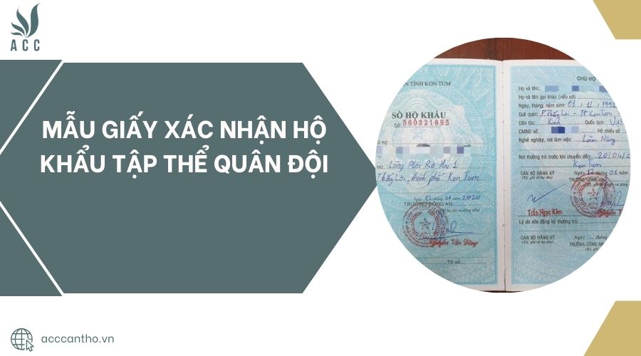 Mẫu giấy xác nhận hộ khẩu tập thể quân đội