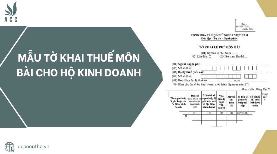 Mẫu tờ khai thuế môn bài cho hộ fv888