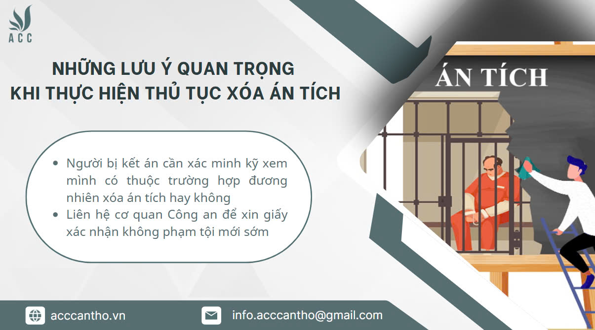 Những lưu ý quan trọng khi thực hiện thủ tục xóa án tích