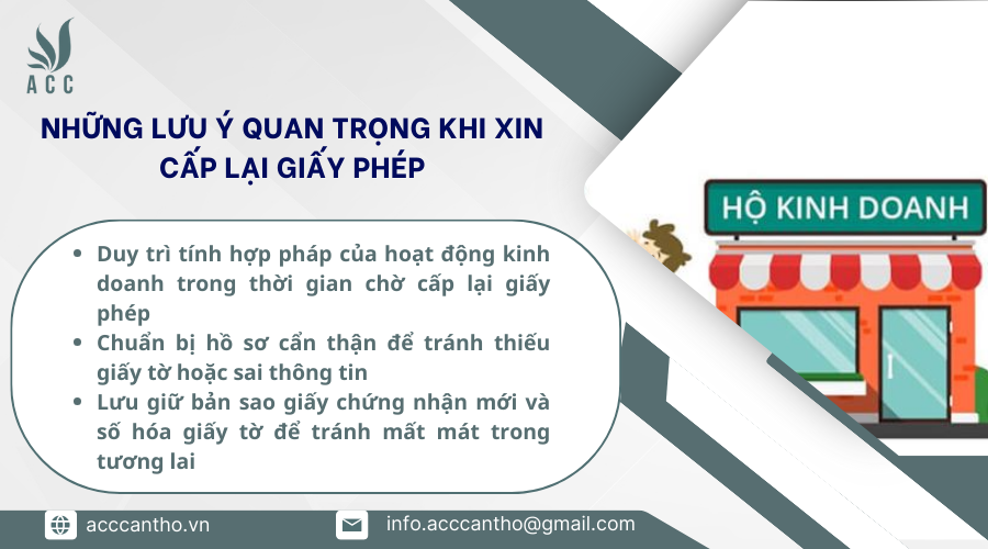 Những lưu ý quan trọng khi xin cấp lại giấy phép