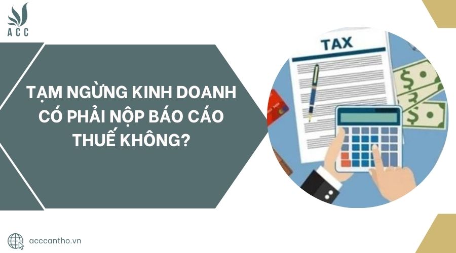 Tạm ngừng fv888 có phải nộp báo cáo thuế không?