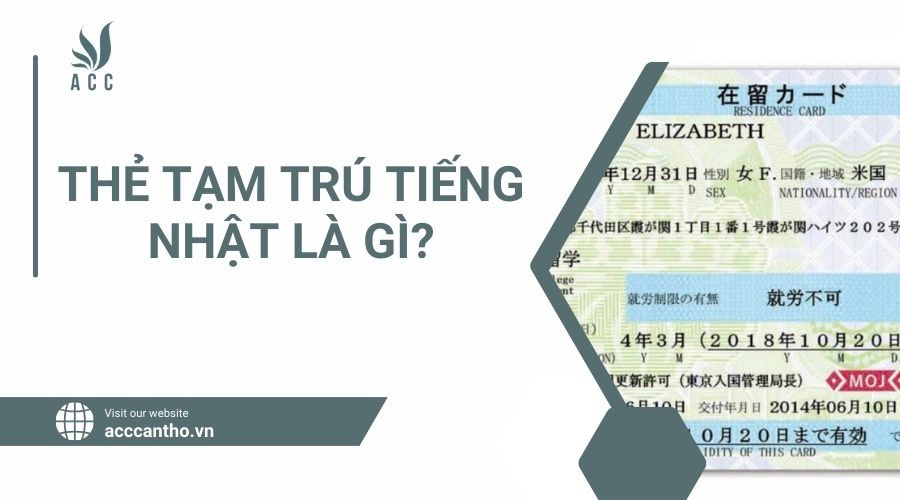 Thẻ tạm trú tiếng Nhật là gì?