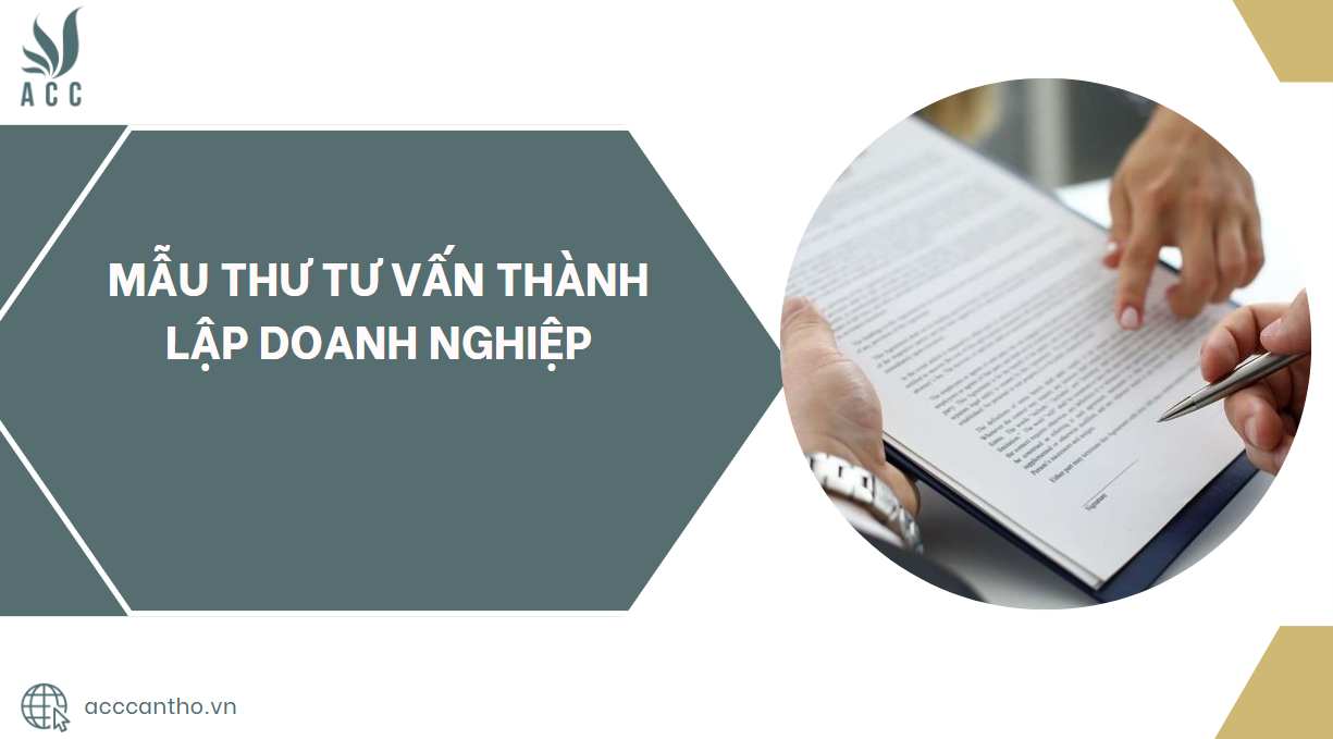 Mẫu thư tư vấn thành lập doanh nghiệp