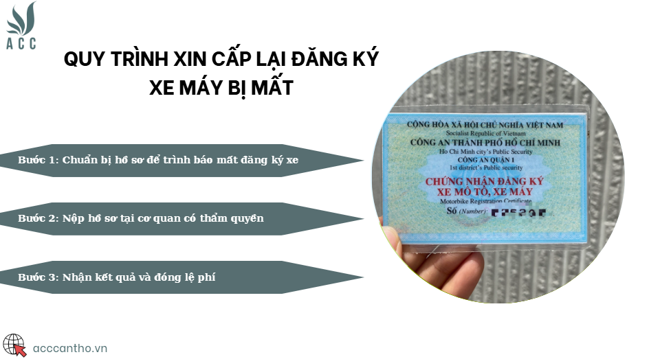 Quy trình xin cấp lại đăng ký xe máy bị mất