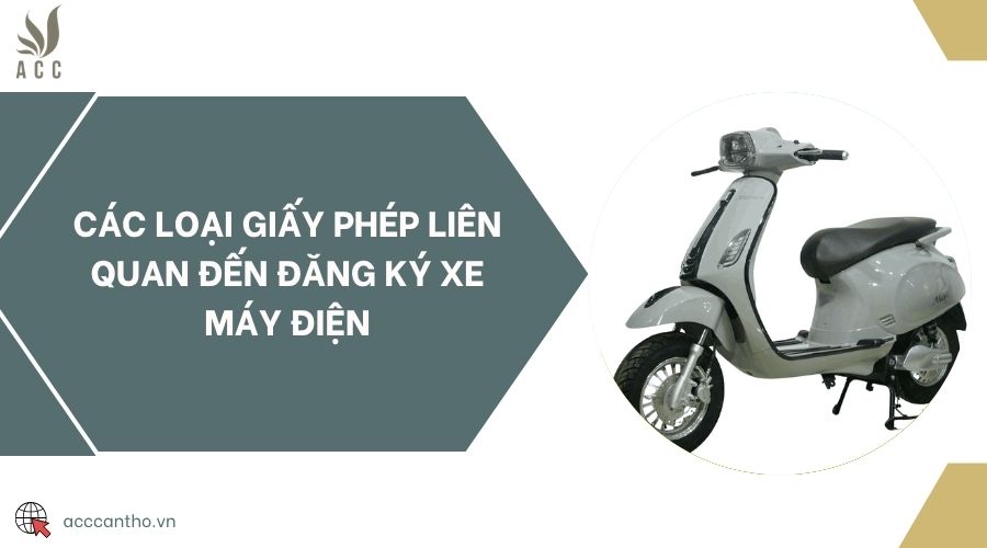 Các loại giấy phép liên quan đến đăng ký xe máy điện