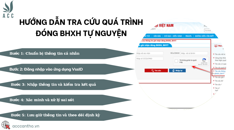 Hướng dẫn tra cứu quá trình đóng BHXH tự nguyện