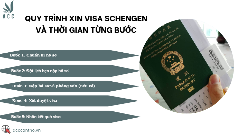 Quy trình xin visa Schengen và thời gian từng bước