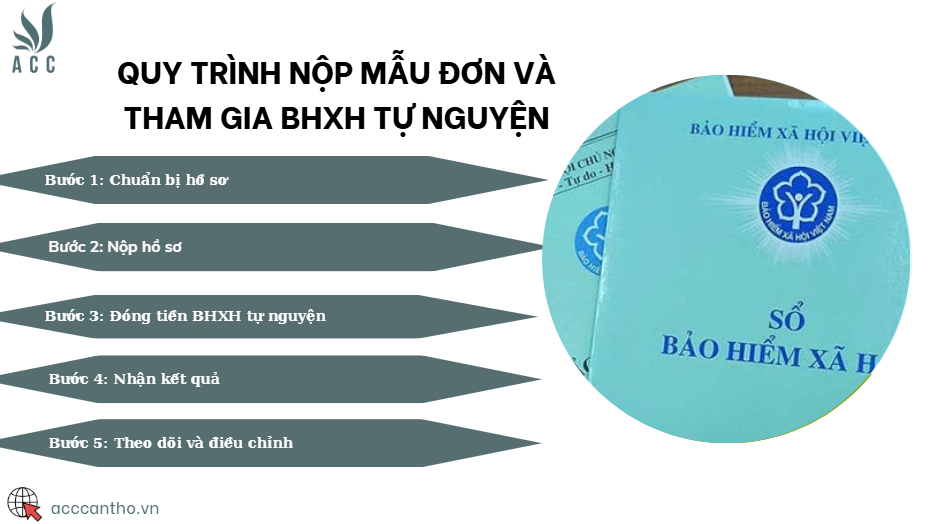 Quy trình nộp mẫu đơn và tham gia BHXH tự nguyện
