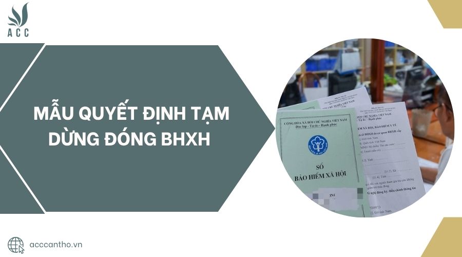 Mẫu quyết định tạm dừng đóng BHXH