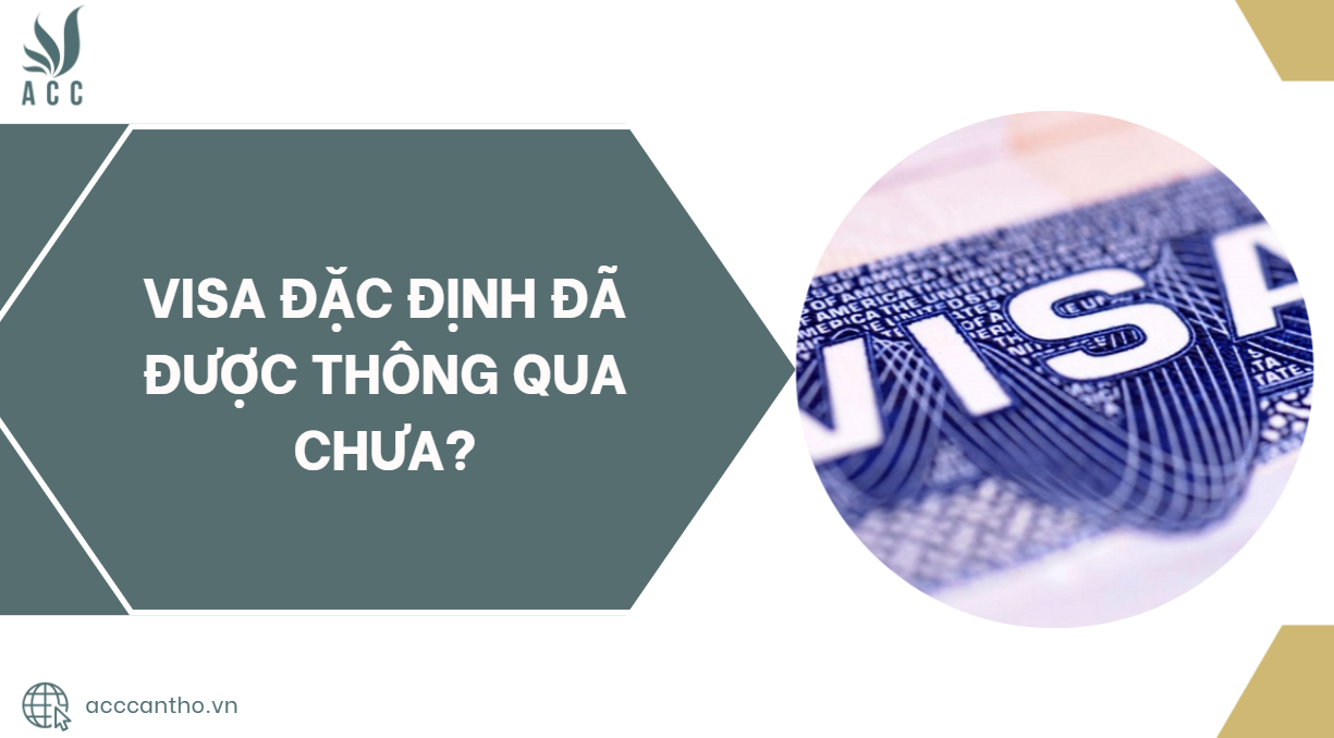 Visa đặc định đã được thông qua chưa?