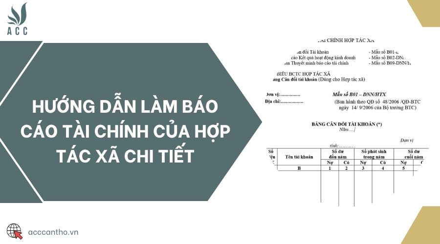 Hướng dẫn làm báo cáo tài chính của hợp tác xã chi tiết