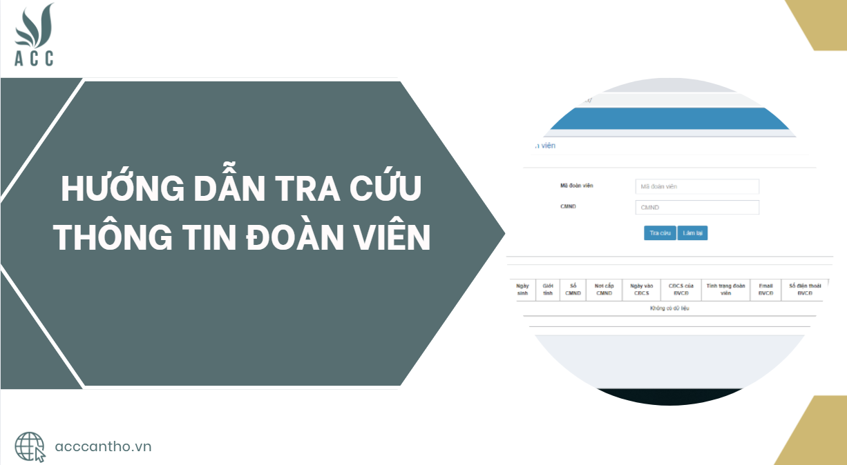 Hướng dẫn tra cứu thông tin đoàn viên