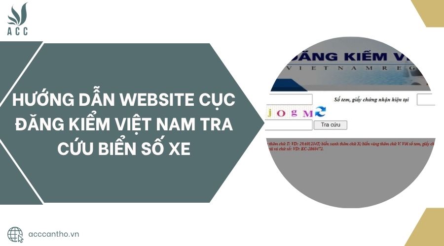 Hướng dẫn website Cục Đăng kiểm Việt Nam tra cứu biển số xe