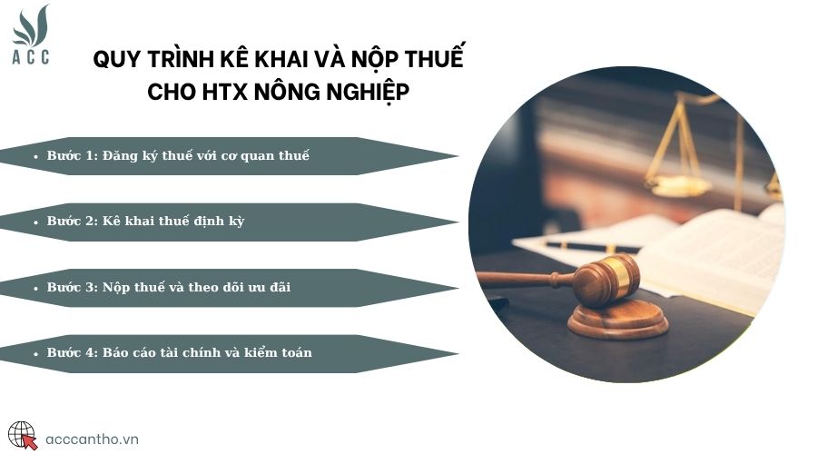 Quy trình kê khai và nộp thuế cho HTX nông nghiệp