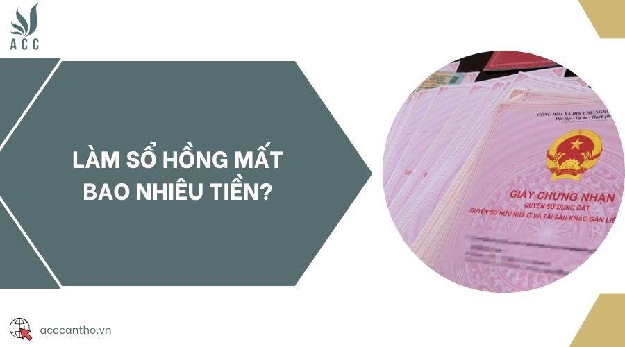 Làm sổ hồng mất bao nhiêu tiền?