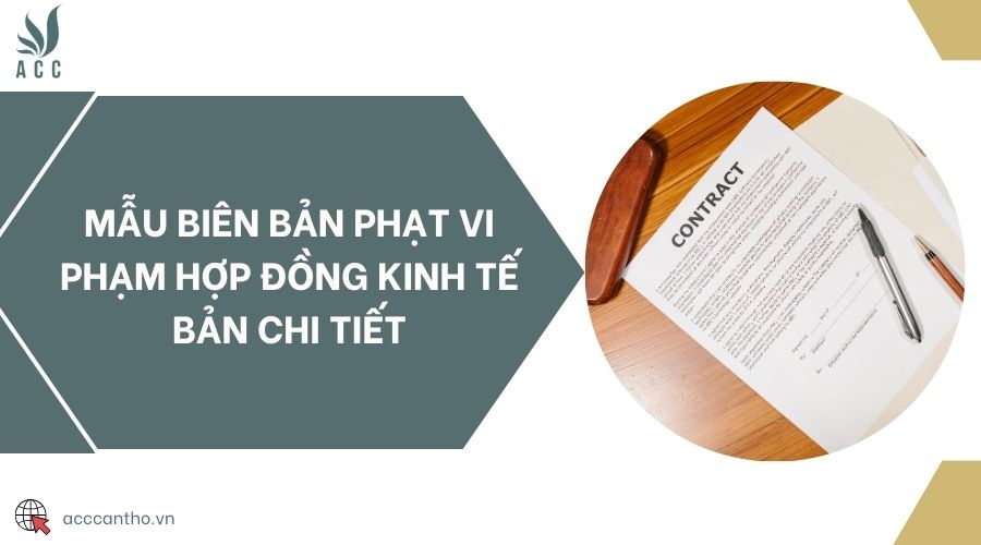 Mẫu biên bản phạt vi phạm hợp đồng kinh tế bản chi tiết