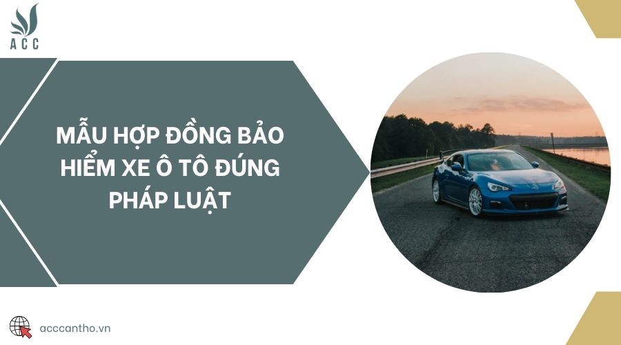 Mẫu hợp đồng bảo hiểm xe ô tô đúng pháp luật