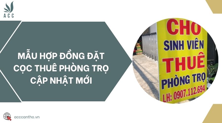 Mẫu hợp đồng đặt cọc thuê phòng trọ cập nhật mới