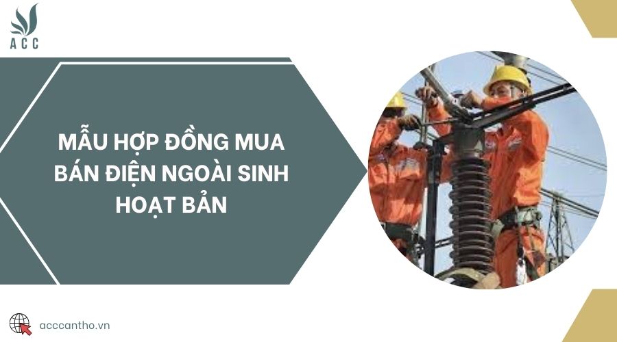 Mẫu hợp đồng mua bán điện ngoài sinh hoạt bản