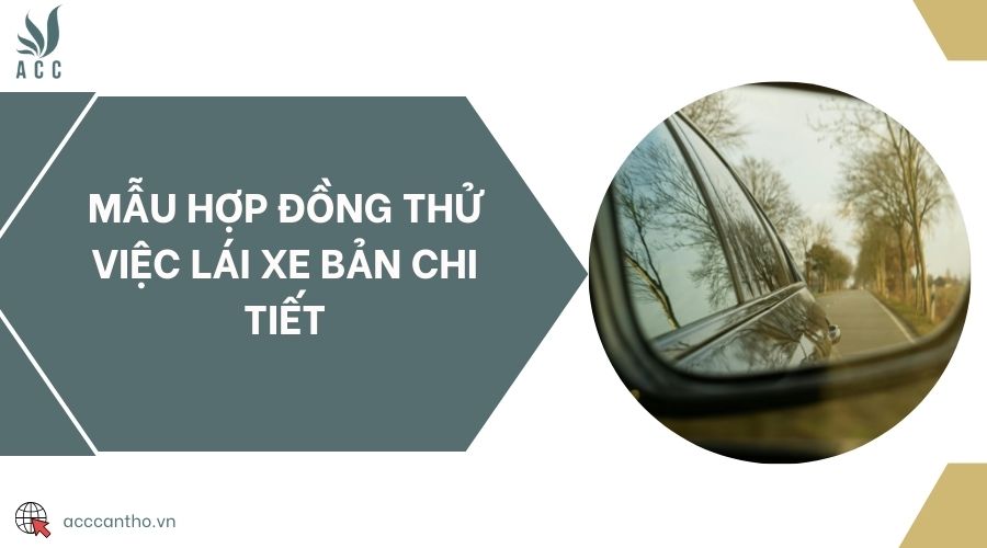 Mẫu hợp đồng thử việc lái xe bản chi tiết