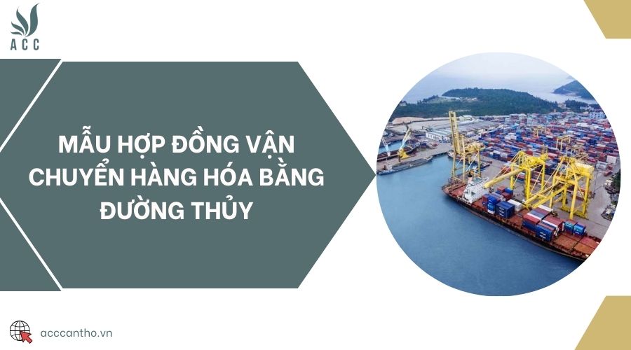 Mẫu hợp đồng vận chuyển hàng hóa bằng đường thủy