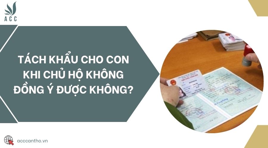 Tách khẩu cho con khi chủ hộ không đồng ý được không?